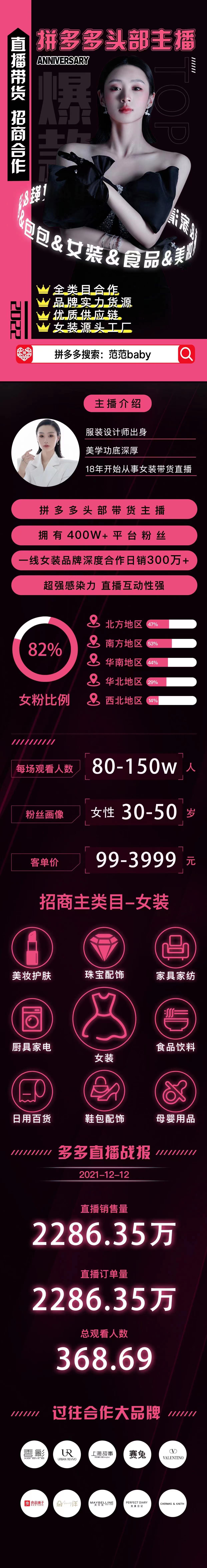 小S拼多多头部主播商务联系方式